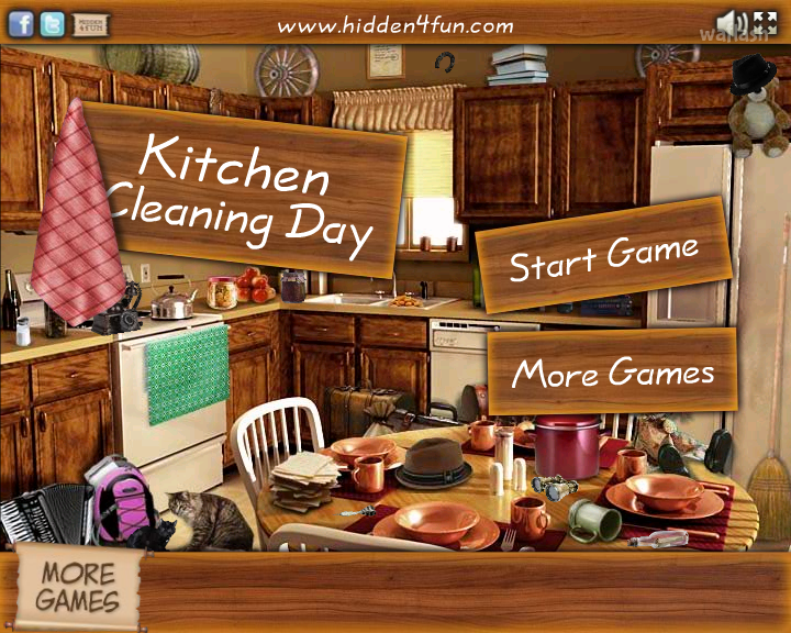숨은그림찾기 - 키친 클리닝 데이 (Kitchen Cleaning Day) 게임 화면 1