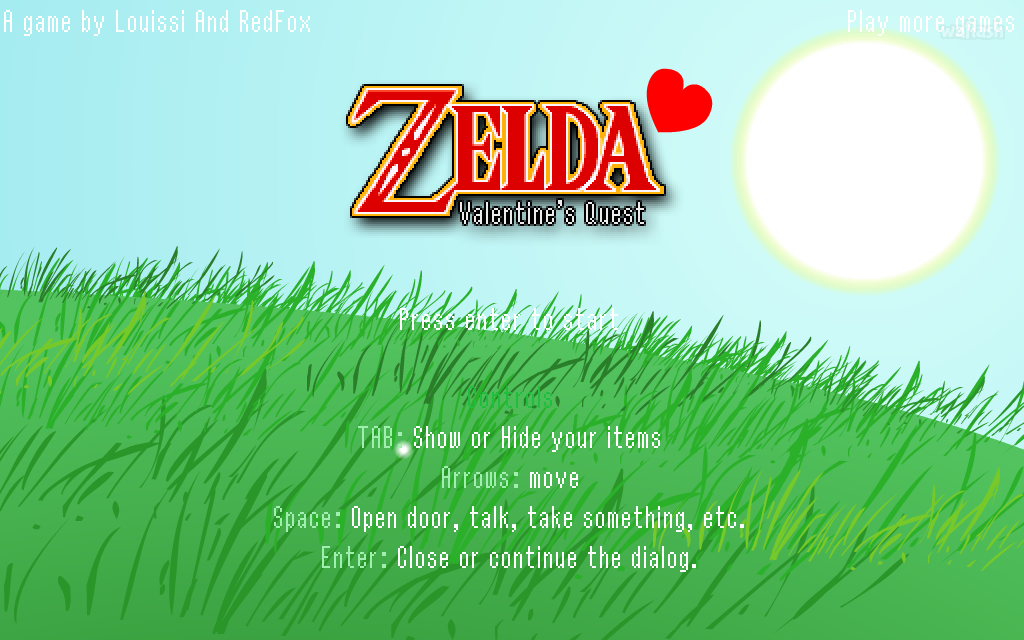 젤다의 발렌타인 퀘스트 (Zelda - Valentine's Quest) 게임 화면 1