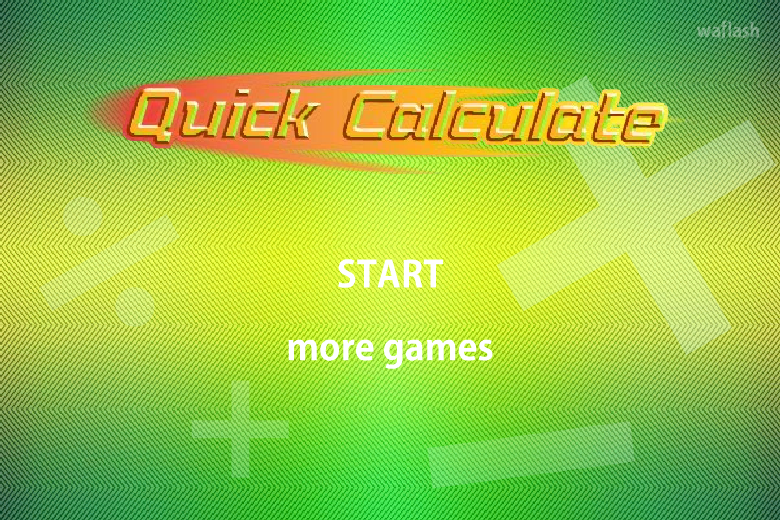 빠른 계산 (Quick Calculate) 게임 화면 1
