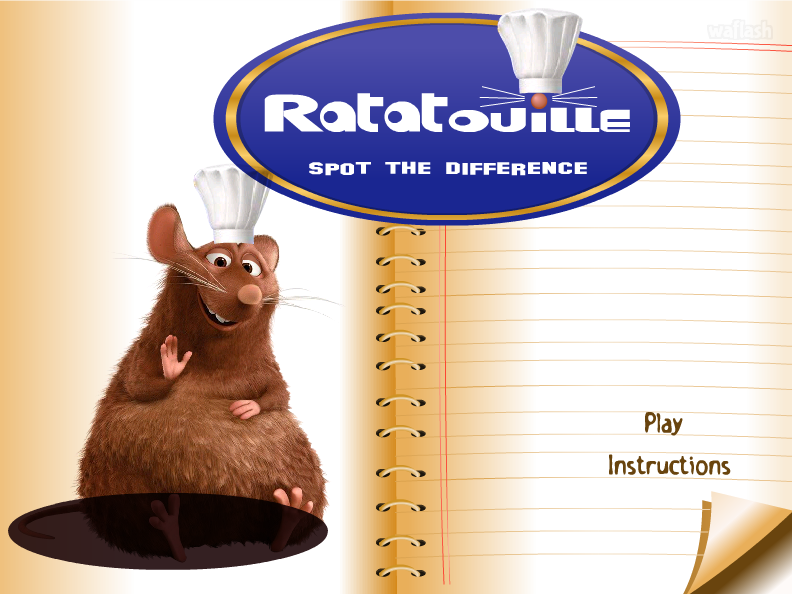 라따뚜이 틀린그림찾기 (Ratatouille - Spot the Difference) 게임 화면 1