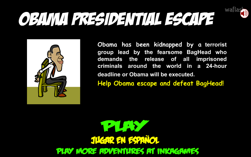 오바마 대통령 탈출 (Obama Presidential Escape) 게임 화면 1