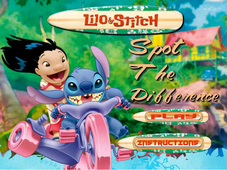 릴로 &amp; 스티치 - 틀린그림찾기 (Lilo &amp; Stitch - Spot the Difference) 게임 화면 1