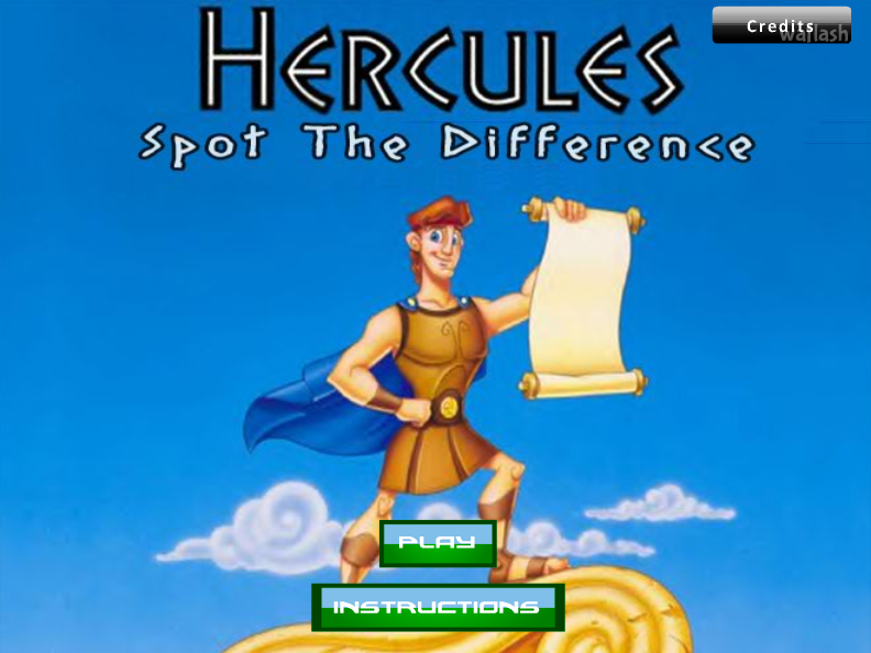 헤라클레스 - 틀린그림찾기 (Hercules - Spot The Difference) 게임 화면 1