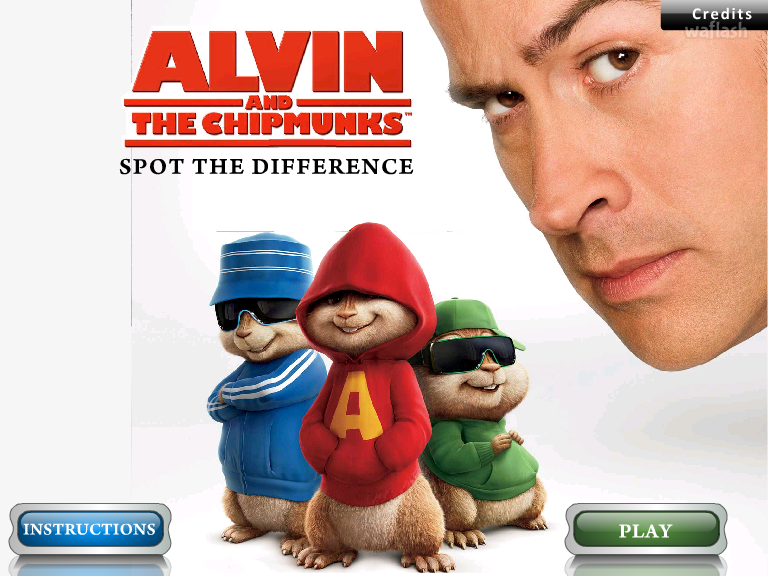 앨빈과 슈퍼밴드 틀린그림찾기 (Alvin and the Chipmunks - Spot the Differences) 게임 화면 1