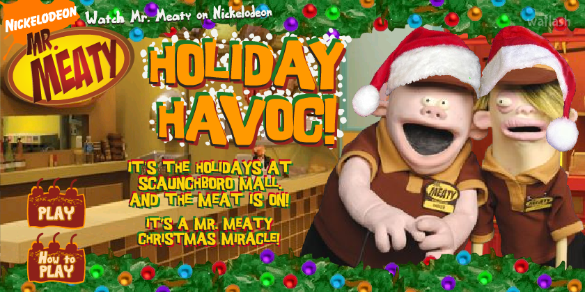 미스터 미티: 홀리데이 하복 (Mr.Meaty: Holiday Havoc) 게임 화면 1