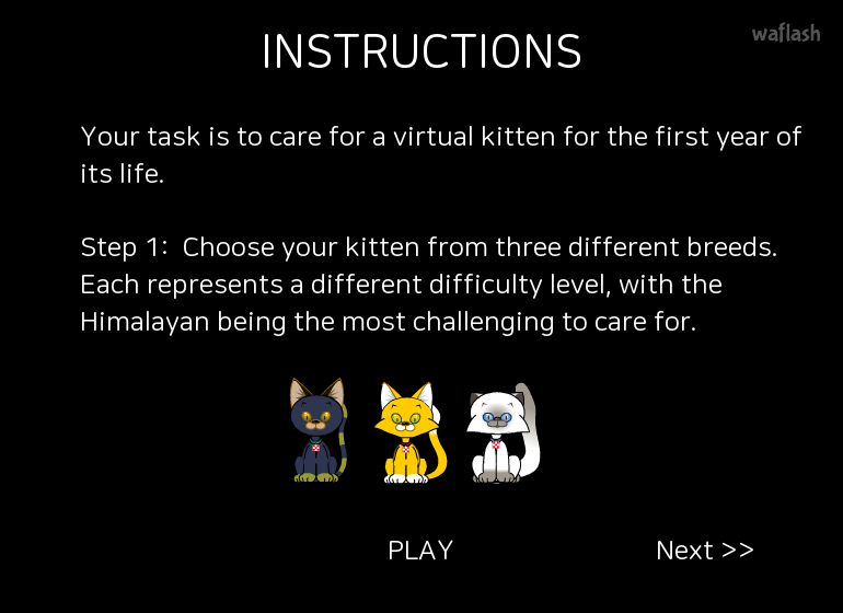 버추얼 펫 게임 (Virtual Pet Game) 게임 화면 3
