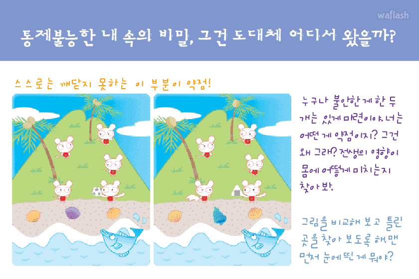 통제불능한 내 속의 비밀, 그건 도대체 어디서 왔을까? 2 - 엔아트박스 심리테스트 게임 화면 1