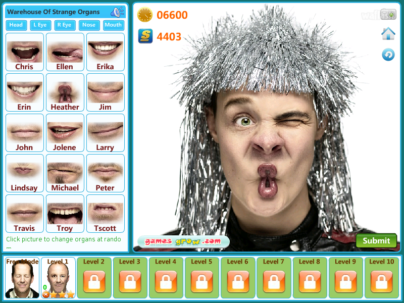 지니어스 퍼니 페이스 메이커 (Genius Funny Face Maker) 게임 화면 2