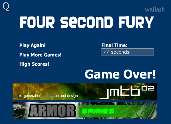 4초게임 (FOUR SECOND FURY) 게임 화면 1