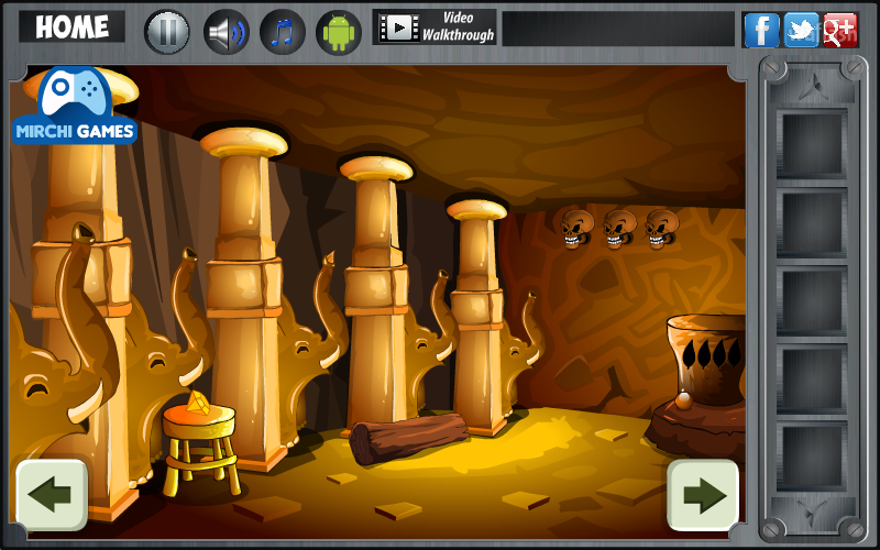 코끼리 동굴 탈출 (Mirchi Escape - Elephant Cave) 게임 화면 3
