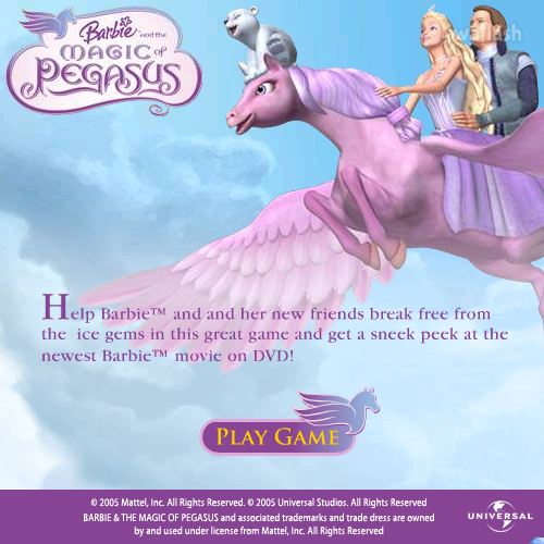 바비와 마법의 페가수스 (Barbie and the Magic of Pegasus) - 기억게임 게임 화면 1