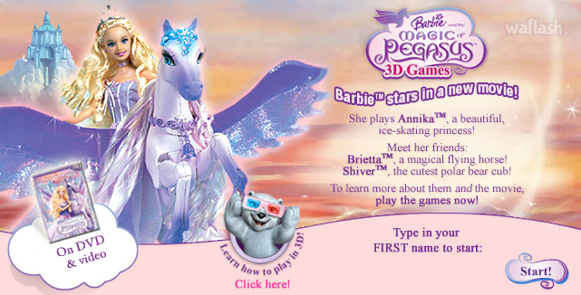 바비와 마법의 페가수스 3D 게임 (Barbie and the Magic of Pegasus 3D Games) 게임 화면 1