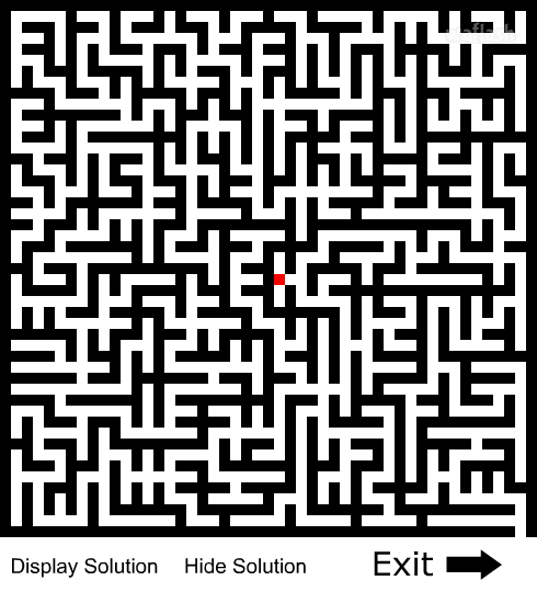 미로 탈출 게임 화면 1