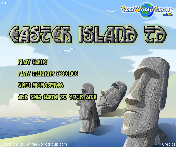 이스터 아일랜드 타워디펜스 (Easter Island TD) 게임 화면 1