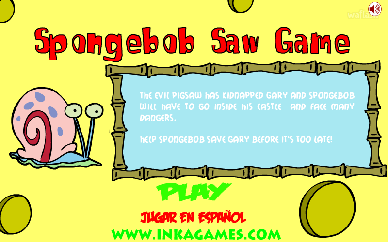 스폰지밥 쏘우 게임 (Spongebob Saw Game) 게임 화면 1