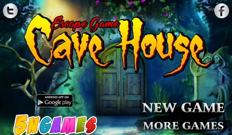 케이브 하우스 탈출 (5nGames Escape Game - Cave House) 게임 화면 1