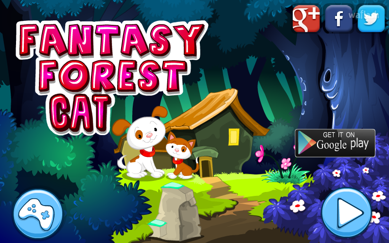 판타지 포레스트 캣 (Mirchi Escape - Fantasy Forest Cat) 게임 화면 1