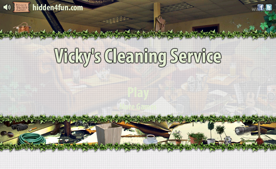 숨은그림찾기 - 비키의 클리닝 서비스 (Vicky's Cleaning Service) 게임 화면 1