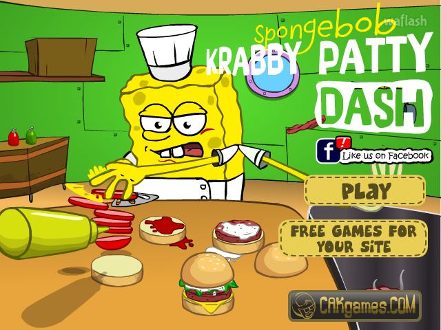 스폰지밥 햄버거 가게 (Spongebob Krabby Patty Dash) 게임 화면 1