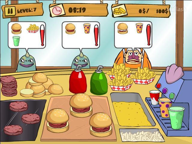 스폰지밥 햄버거 가게 (Spongebob Krabby Patty Dash) 게임 화면 2