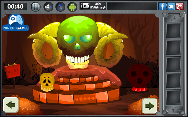 판타지 스컬 포레스트 탈출 (Mirchi Escape - Fantasy Skull Forest) 게임 화면 3