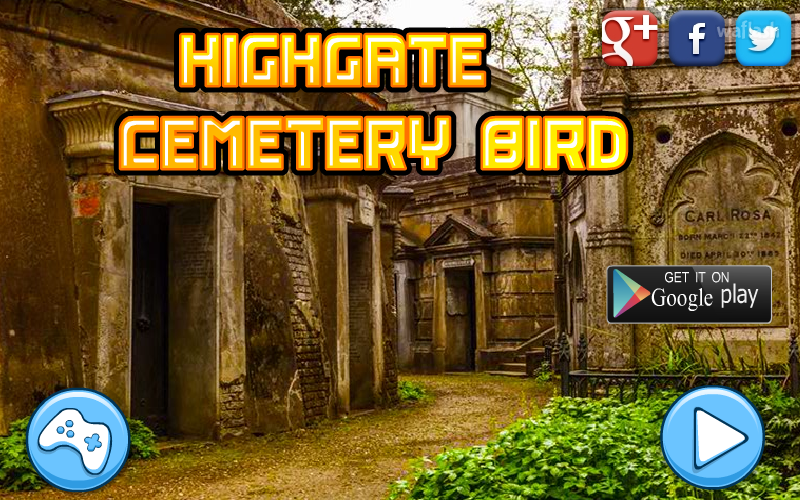 하이게이트 묘지 새 탈출 (Mirchi Escape - Highgate Cemetery Bird) 게임 화면 1