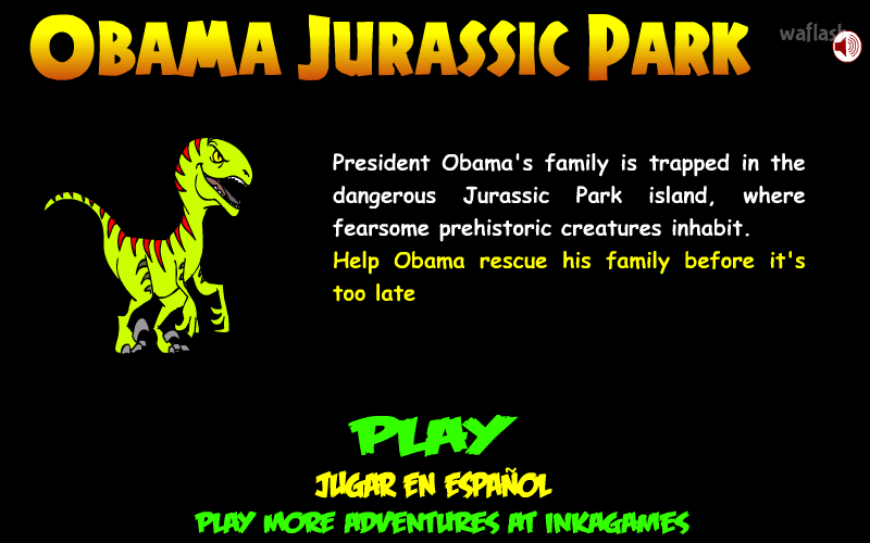 오바마 쥬라기 파크 (Obama Jurassic Park) 게임 화면 1