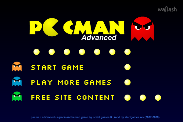 팩맨 어드밴스드 (Pacman Advanced) 게임 화면 1