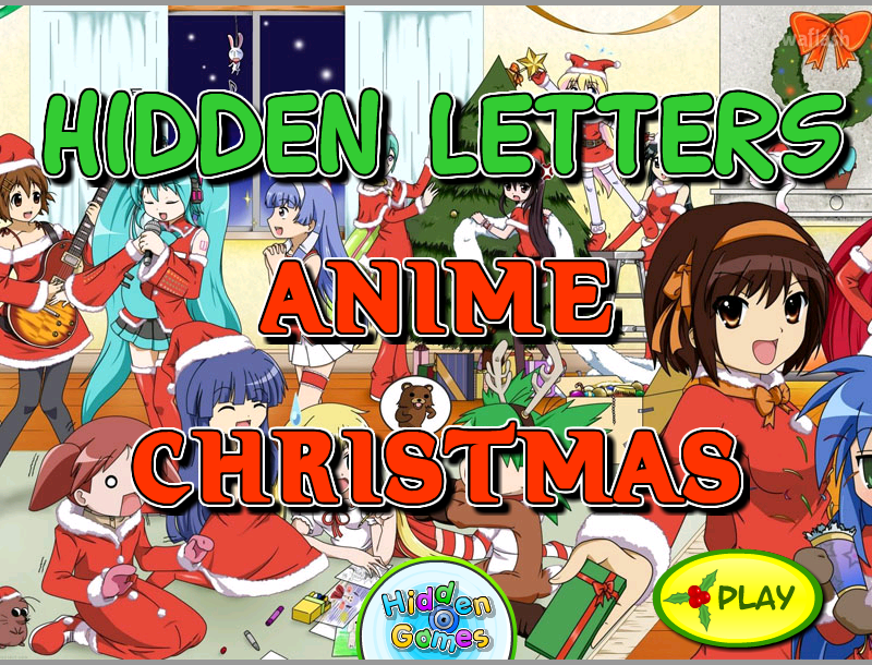 숨은글자찾기 - 아니메 크리스마스 (Hidden Letters - Anime Christmas) 게임 화면 1