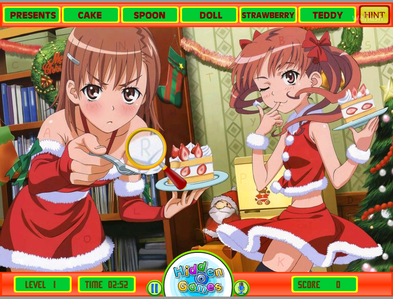 숨은글자찾기 - 아니메 크리스마스 (Hidden Letters - Anime Christmas) 게임 화면 2
