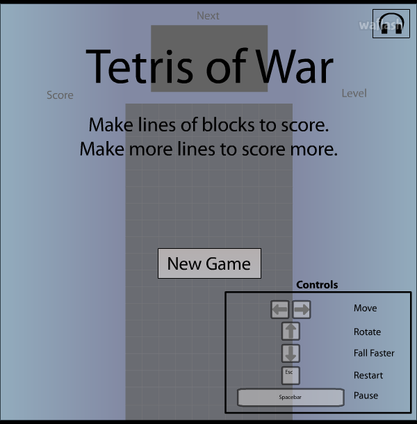 테트리스 오브 워 (Tetris of War) 게임 화면 1