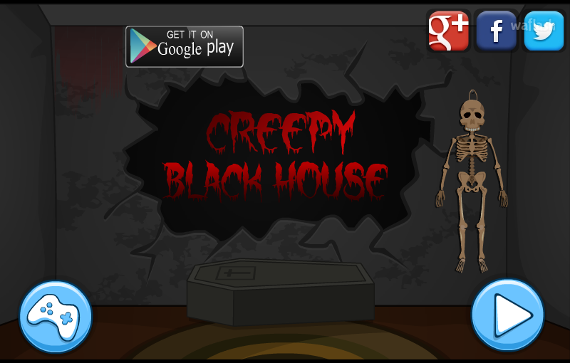 소름끼치는 검은집 탈출 (Mirchi Escape - Creepy Black House) 게임 화면 1