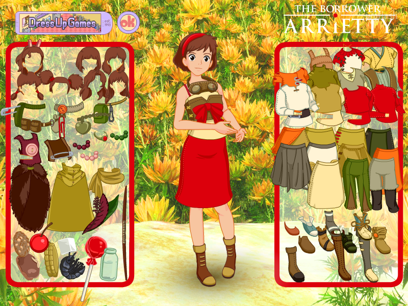 마루 밑 아리에티 옷입히기 (The Borrower Arrietty Dress-up) 게임 화면 1