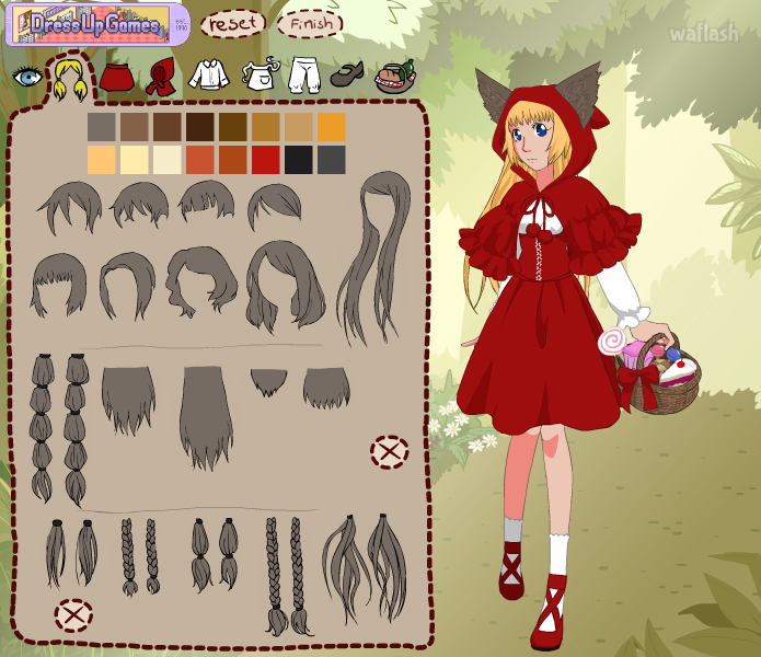 빨간 모자 소녀 꾸미기 (Little Red Riding Hood) 게임 화면 1
