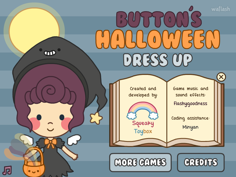 버튼의 할로윈 드레스업 (Button's Halloween Dress up) 게임 화면 1