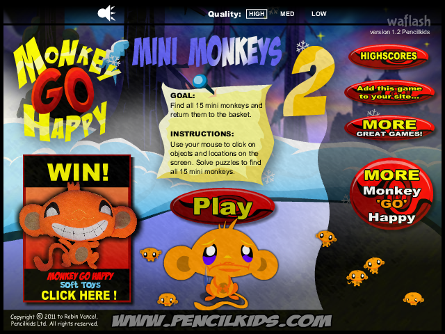 몽키 고 해피: 미니 몽키스 2 (Monkey GO Happy : Mini Monkeys 2) 게임 화면 1