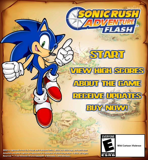 소닉 러시 어드벤처 플래시 (Sonic Rush Adventure Flash) 게임 화면 1