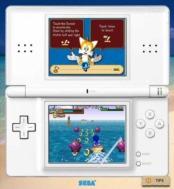소닉 러시 어드벤처 플래시 (Sonic Rush Adventure Flash) 게임 화면 2