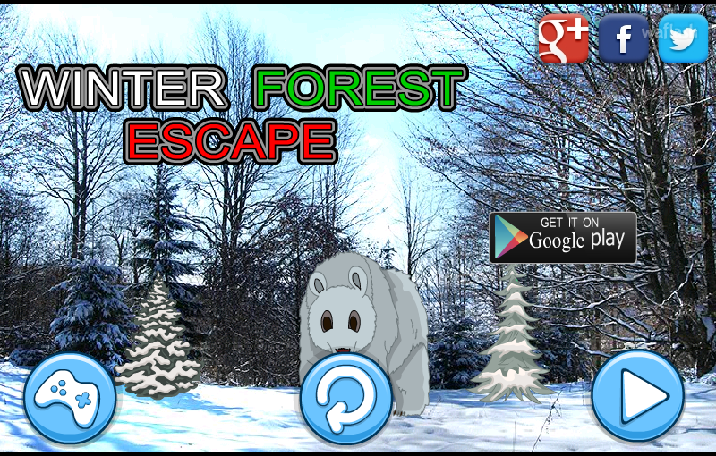 윈터 포레스트 이스케이프 (Mirchi Escape - Winter Forest Escape) 게임 화면 1