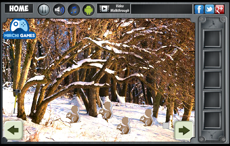 윈터 포레스트 이스케이프 (Mirchi Escape - Winter Forest Escape) 게임 화면 4