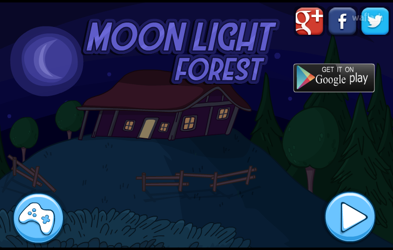 문 라이트 포레스트 탈출 (Mirchi Escape - Moon Light Forest) 게임 화면 1