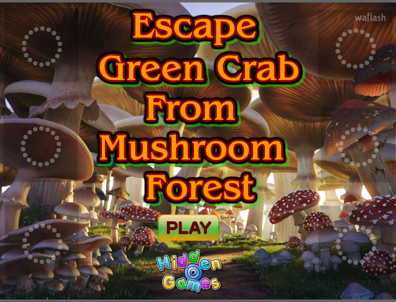버섯숲으로부터 녹색 게 탈출  (HiddenOGames - Escape Green Crab From Mushroom Forest) 게임 화면 1