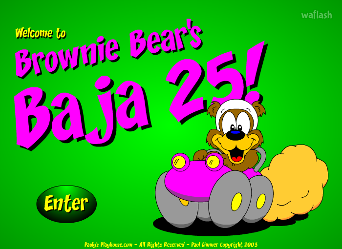 브라우니 베어의 바하 25! (Brownie Bear's Baja 25!) 게임 화면 1