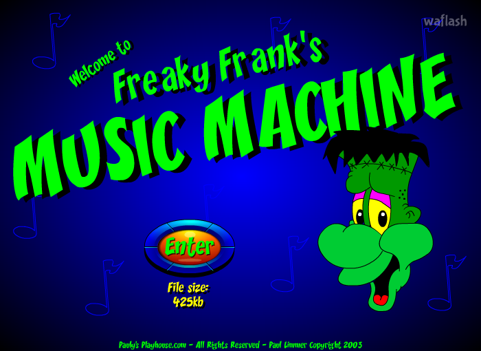 프리키 프랭크의 뮤직 머신 (Freaky Frank's Music Machine) 게임 화면 1