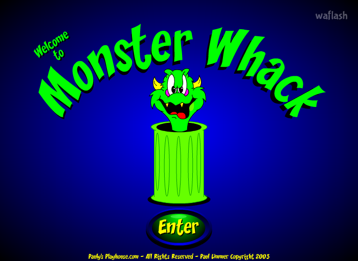 몬스터 웩 (Monster Whack) 게임 화면 1