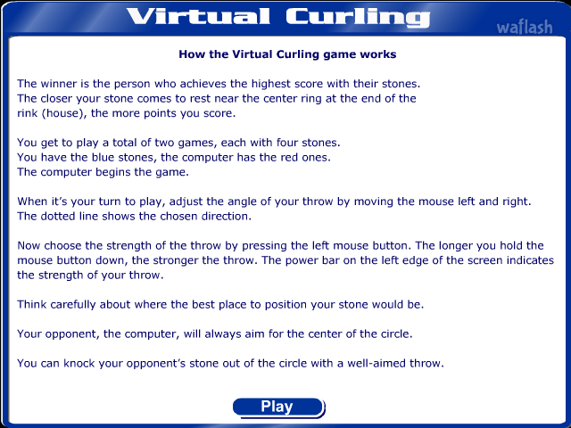 버추얼 컬링 (Virtual Curling) 게임 화면 2