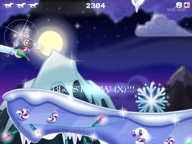 로봇 유니콘 어택: 크리스마스 (Robot Unicorn Attack: Christmas) 게임 화면 2