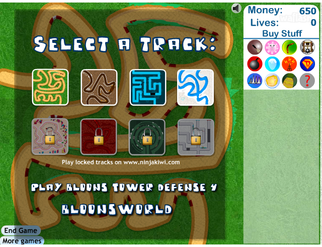 풍선 타워 디펜스 3 (Bloons TD 3) 게임 화면 1