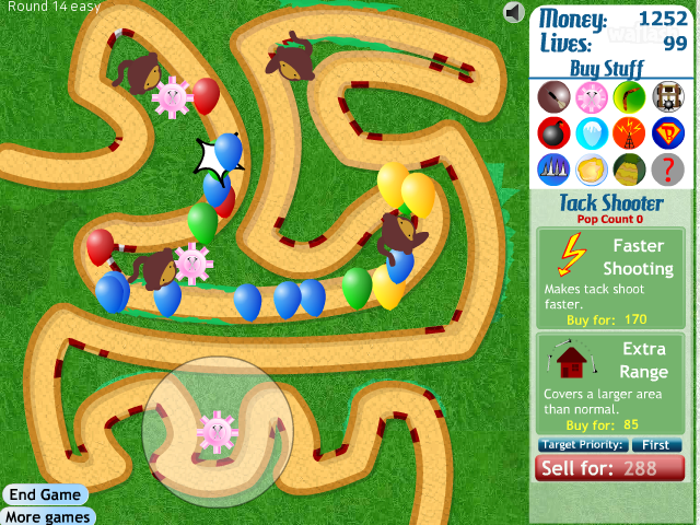 풍선 타워 디펜스 3 (Bloons TD 3) 게임 화면 2