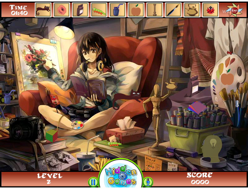 HiddenOGames 숨은그림찾기 - 아니메 걸스 룸 (Anime Girls Room Hidden Objects) 게임 화면 2